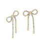Crystal bow stud earrings